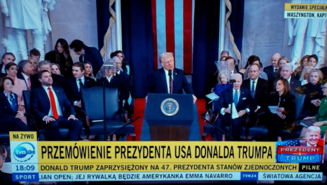 Na Kapitolu odbyła się uroczystość zaprzysiężenia 47. prezydenta USA, Donalda Trumpa.