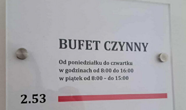 Zarówno nowo powstała ,,Ostoja”, jak i bufet na Wydziale Chemii czynne są do godziny 16