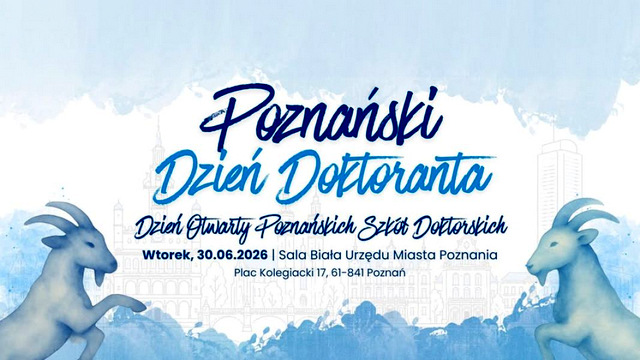 Baner informujący o Poznańskim Dniu Doktoranta.