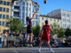 Fragment meczu koszykówki 3x3 na Enea Basket na Wolności 2026 w Poznaniu.