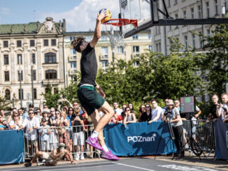 Podczas ubiegłorocznego Festiwalu Koszykówki 3x3 Enea Basket na poznańskim Placu Wolności.