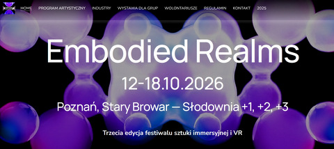 Baner zapowiadajacy 3. edycję Embodied Realms.